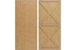 DKIEI Wooden Garden Gate, 183x100 cm Wooden Gate for Garden, 2.5cm Thickness Fully Framed Wood Door with Latch and 3 Hinges for Pathway Garden Entrance, Farm House, Pasture