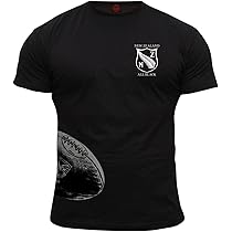 Maglietta Ufficiale New Zealand Rugby World Cup 2023 | Collezione Ufficiale, 100% Cotone, Uomo