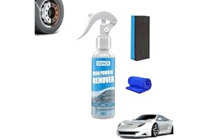 GENERIC OUHOE Iron Powder Remover, Car Rust Removal Spray 100ml, Car Rust Remover Spray Metal Surface Chrome Paint Car Cleaning, Iron Powder Remover for Car, Car Maintenance Cleaning Tool (1 set)
