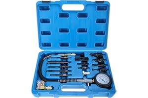 FreeTec Tester Compressione Motore Diesel, 1000 psi 70 bar Prova Compressione Diesel, Attrezzo Test Compressioni Cilindri con Manometri per Motori Diretti e Indiretti Auto TDI CDI