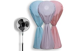 ZZJCY Paquete De 3 Versión De Fan Anti Polvo Todo Incluido, Redondo Funda Protectora para Ventiladores Eléctricos, Cubierta del Ventilador De Piso Protector, para Ventiladores De Suelo De Pie,Long