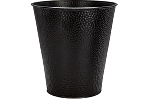 BROOKSTONE Metalic Black Trash Bin
