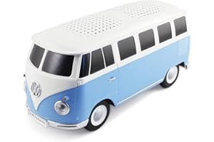 BRISA VW Collection - Volkswagen T1 Bulli Bus przenośny głośnik Bluetooth, bezprzewodowy/bezprzewodowy o doskonałej jakości dźwięku i wyjątkowym wzornictwie (skala: 1:20 I niebieski/biały)