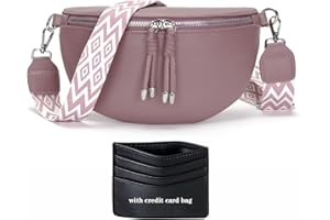 SOGYECS Bauchtasche Damen Veganes Leder Crossbody Bag Damen Umhängetasche Damen Klein Handytasche Zum Umhängen Lila