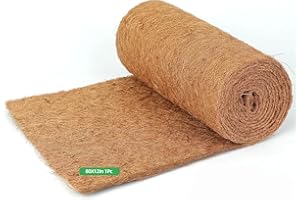 Stepfowarder Coco Liner Roll 2m*0.30m/80" x 12", Natural Coconut Fiber Mat for Planter Window Box Hanging Basket, Reusable Coconut Coir Matting Planter Liner Sheet Garden (2m*0.3m/80" x 12")