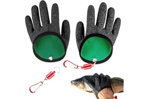 FENYW wasserdichte Angelhandschuhe, 1 Paar Wasserdicht Angelhandschuh, Raubfisch Stichfeste Bissfest, wasserdichte Handschuhe mit Magnetverschluss für Den Sicheren Umgang mit Hecht Wels