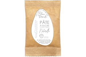 ScrapCooking - Pâte à Sucre Blanc Bermude 200g - Colorant d’Origine Naturelle - Sans Gluten, Sans Huile de Palme - Pour Gâteaux, Pâtisseries - Pâte à Sucre Blanche - Anniversaire, Noël - 7610