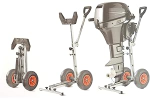 MiDMarine Compact & Portable, Folding Outboard Engine Trolley for Boat Outboard Engines 15HP