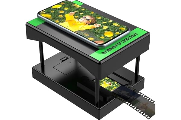 Scanner de Films Mobile 35 mm, Scanner de Diapositives positives et négatives, numériser des Diapositives à la Maison avec Votre Smartphone