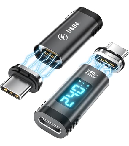 VAFOTON 240 W USB C Magnetisk Adapter, 9-stifts USB C Magnetisk