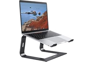 ‎OMOTON OMOTON Laptop Ständer, Notebook Ständer mit Belüftung, Universal PC Riser Ergonomisch Laptop Halterung, Aluminium Laptop Stand, passend für Laptops in 10-15,6 Zoll für MacBook Pro/Air, Schwarz