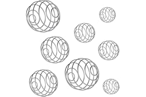 Telooco 8 unidades de acero inoxidable con bola de metal, 4 tamaños, batidora de proteínas, mezcladora de botellas, mezcladora de proteínas, para deporte, fitness, proteínas, bolas mezcladoras