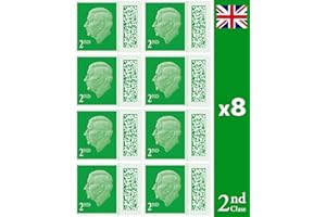 Albian Trading 2nd Class Stamps (8 Pack) - 2nd Class Stamps - Barcoded Self Adhesive UK Letter Postage - (8 Total)