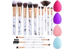Make up Pinsel FILY DUAIU 15PCs Pinselset Makeup Schminkpinsel Set Synthetische Rouge Contour Foundation Concealer Lidschatten Pinsel mit Make up Schwamm
