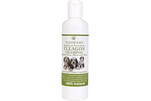 PADDIPAWS 100% Natural Flea Shampoo for Dogs - Natural Flea Away Shampoo - Flea Shampoo for dogs to kill Fleas and Eggs - Safe Chemical Free - Natural Dog Flea Shampoo