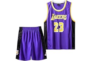 QKYDKY Completo Basket Bambino, 2 Pezzi Completo Basket Ragazzo, Magliette e Pantaloncini da Basket, Canotta Basket Bambino e Pantaloncin, Completo Pallacanestro Ragazzo, Completino Basket Bambino 4-14 Anni