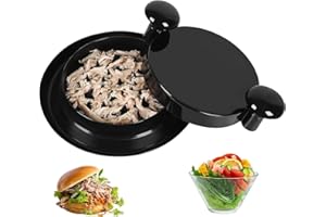 MsTeco Hühnerhäcker-Werkzeug, Hähnchenbrustzerkleinerer, Hähnchenbrust-Artefakt, Haushaltszerkleinerer, Separator, Hähnchenhackfleischmixer für Huhn, Rind(Schwarz)