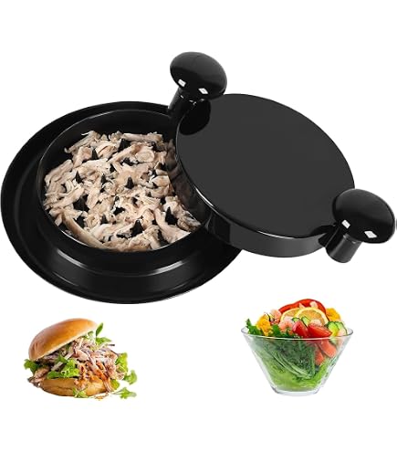 Broyeur à Viande Manuel Pour Poulet, Porc, Bœuf - Hachoir 3 Couches Avec Couvercle Transparent - Lavable Au Lave-vaisselle - Fourni Avec Brosse Et Fourchette