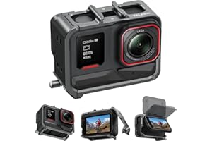 TELESIN Estuche Protector de aleación de Aluminio para Insta 360 Ace Pro2/Ace Pro/Ace, Estuche Protector metálico de liberación rápida con Tornillo de 1/4 de Pulgada y Zapata para Accesorios