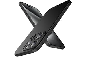 ‎JETECH JETech Szczupły Etui do iPhone 15 Pro Max 6,7 Cala z Obiektywem Aparatu Pełna Osłona Ochrona, Ultra-Cienka Lekka Matowe Zakończ Minimalistyczna Ochronna Osłona Telefonu (Tytan Czarny)