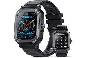 XINWLD Smartwatch Uomo, 1.85" Orologio Smartwatch Uomo con Chiamate e Risposta, 113 Modalità Sport Cardiofrequenzimetro Sonno Smart Watch, IP68 Contapassi Orologio Sportivo, Fitness Tracker per Android iOS