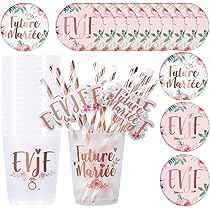 Set De Bracelets Team Bride Pour EVJF – 1 Pour La Mariée + 10 Pour Les Amies, Noir, élastique Et Confortable