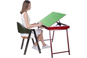 WESTHL Wooden Jigsaw Puzzle Folding Table for Adults and Kids,Portable Folding Puzzle Table with Non-Slip Surface Tilting Board for Games or Gift for Puzzle Amateur (1000 Pcs with one Big Drawer)