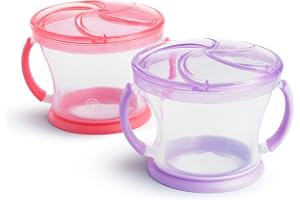Munchkin Lot de 2 attrape-collations Rose/violet