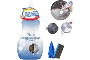 PELINUAR Nettoyant en gel pour fond de poêle, nettoyant pour fond de poêle, nettoyant ménager en acier inoxydable, spray moussant nettoyant pour cuisine, agent d'élimination de la rouille (1 pièce)
