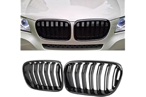 ‎GANGYING Gangying F25 Kühlergrille für BMW X Serie X3 X4 F25 F26 Nieren 2010 2011 2012 2013 Glanz Schwarzer Doppelsteg Grille