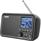LEICKE Radio portatile DAB+ con Bluetooth 5.0 | DAB/DAB+ e radio FM,display a colori da 2,4",80 preset,radio da cucina con ad
