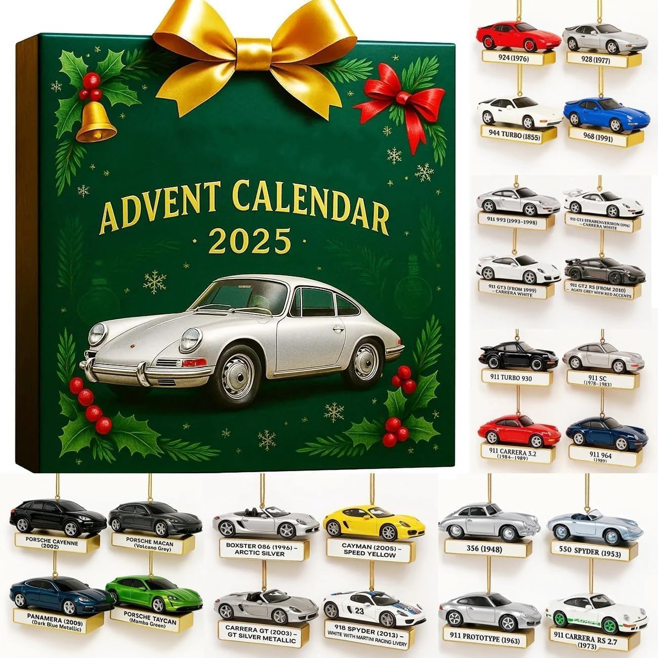 Calendario de Adviento de carreras 2025 y 2025, calendario de Adviento de Navidad para niños con muñeca y figuras, caja de cuenta regresiva de 24 días de Halloween con mini adornos y dijes colgantes