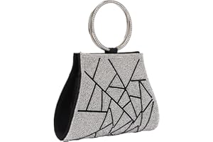 EVEOUT Elegante Carteras de mano y clutches con cristales para mujer Bolsos bandolera de noche para Banquete fiesta de bodas