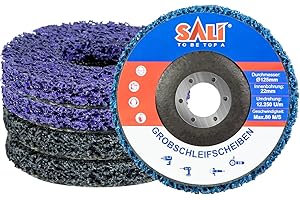 SALI 125mm CSD Scheibe Schleifscheiben für Winkelschleifer 5 Stück Reinigungsscheibe Set Grobreinigungsscheibe Schleif Scheibe Nylongewebescheibe Clean Strip Disc Entfernen Sie Farbe Rost, Mischfarben