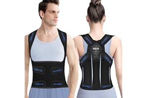 WEIO Rücken Geradehalter Rückenstützgürtel Haltungskorrektur Damen: Haltung Korrektur Gurt Für Herren - Verstellbare Haltungstrainer Rückengurt - Atmungsaktive Back Support Corrector Schulter Nacken - XL