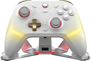 GameSir Cyclone 2 PC Controller Mag-Res TMR Sticks 1000Hz Report Rate Hall & Micro 2-in-1 Triggers RGB Lighting with Charging Dock for PC/Switch/iOS/Android(Blanc)