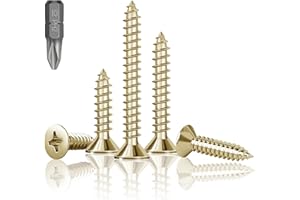 HXJDAM 200 viti autofilettanti per legno M4 x 20 mm a testa piatta per cartongesso, viti autofilettanti con testa svasata per progetti fai da te, riparazione (con trapano)