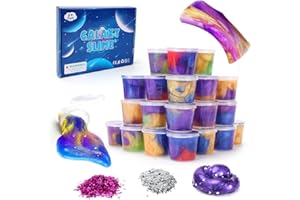 KISS BABY Cadeau Fille 6 7 8 9 10 Ans, Cadeaux Anniversaire Filles 6-8 10-12 Ans Slime Fluffy Bricolage Enfant 7-8-9 Ans Jouet Fille Garçon Slime Crunchy Loisir Creatif Jouet Cadeaux pour Filles Ado 5-11 Ans
