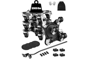 VEVOR Carrello per Mobili, Capacità 200 kg, Trasportatore di Mobili con Ruote Girevoli a 360°, Pannello in Acciaio al Carbonio, Set di Utensili Scorrevoli per Sollevamento Mobili per Elettrodomestici