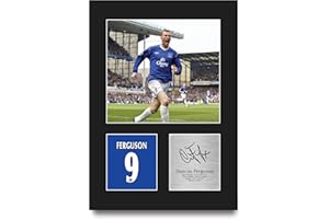 HWC Trading Duncan Ferguson Everton Gifts Printed Signed Autograph Picture for Football Fans and Supporters - A4 Portrait