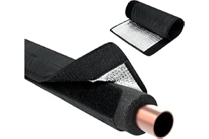 Isoleringslock i 3 lager för luftkonditionering kopparrör – 195 × 30 cm 600D Oxford rörisolering, flexibel skyddskåpa för del