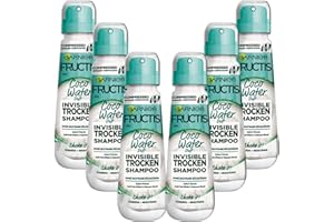‎GARNIER Garnier Trockenshampoo gegen fettiges und plattes Haar, Anti-Fett-Effekt und Volumen-Boost, Shampoo mit veganer Formel, Fructis Invisible Coco Water , 6 x 100 ml