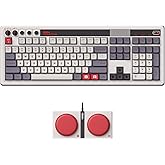 108 Tuşlu ve Entegre Numaralı 8BitDo Retro 108 Mekanik Klavye, Bluetooth/2.4G/USB-C Windows ve Android i&ccedil;in Sıcak Değiştirile