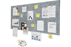 LUPATDY Corcho Pared Autoadhesivo 60 x 40 cm, Tablón de Anuncios de Fieltro, Home Decoration, Pizarra de Fotos Plegable 0,9 cm, para Oficina, Hogar y Habitación Infantil (Gris)