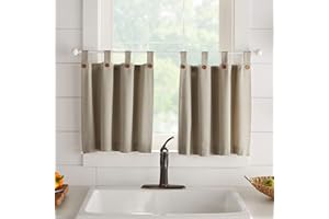 Elrene Home Fashions Tucker zestaw 2 półek na guziki, do kuchni, kawiarni i łazienki, 76 cm szer. x 61 cm dł, len