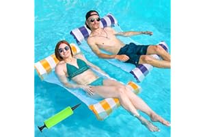 SVIPDDD Lot de 2 Bouee Piscine Adulte, Chaise Longue multifonctionnelle 4 en 1 pour bouee Piscine, Hamac Gonflable pour Adultes et Enfants, Matelas Gonflable, Bouee Piscine pour s'amuser dans l'eau