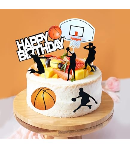 Ostia Commestibile A Forma Di Palla Da Basket - Decorazione Torte Compleanno | Diametro 20cm - Foto 5