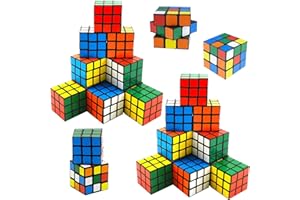 Shinybox Mini Cubes Magiques, Lot de 24 Mini Cube, 3 x 3 x 3 cm Vitesse Magique Magique Cadeau, Speed Cube avec Couleurs Vives, Jeu de Puzzle pour Garçons, Filles, Enfants