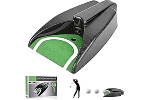 Gaethra Indoor Golf Putting, Battery Powered Golf Ball Returner, Portable Auto Putt Returner, Home & Office Training Aid with Strong Rebound & Compact Design, Gift for Beginners Golfs Practice
