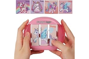 Fullware Rotating 3D Puzzle for Kids 3 4 5 6 7 Year Old, 4 Puzzles in 1, Handheld Fidget Toys for Travel, Cars & Plane, Fine Motor Skills Developing, Educational Game for Boys & Girls Ages 3+